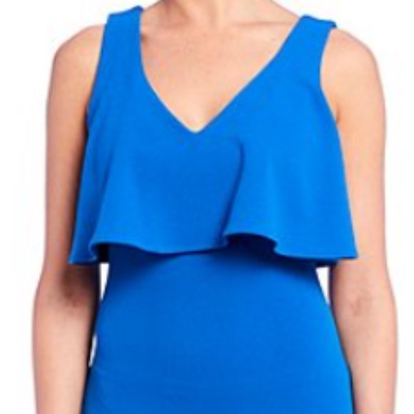 NWT Belle Badgley Mischka Fallyn Popover Crepe Gown - size 14 - Picture 5 of 10